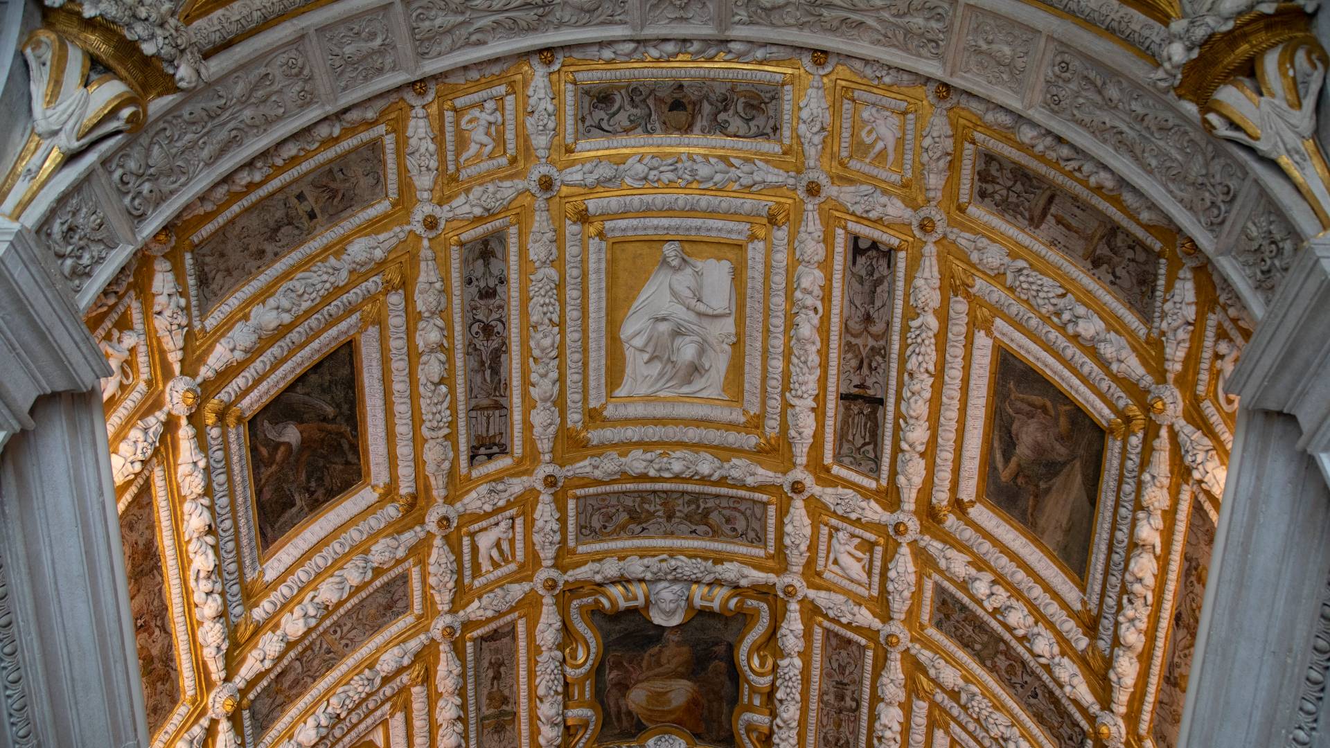 Detail of ceiling in the Doge's Palace in Venice