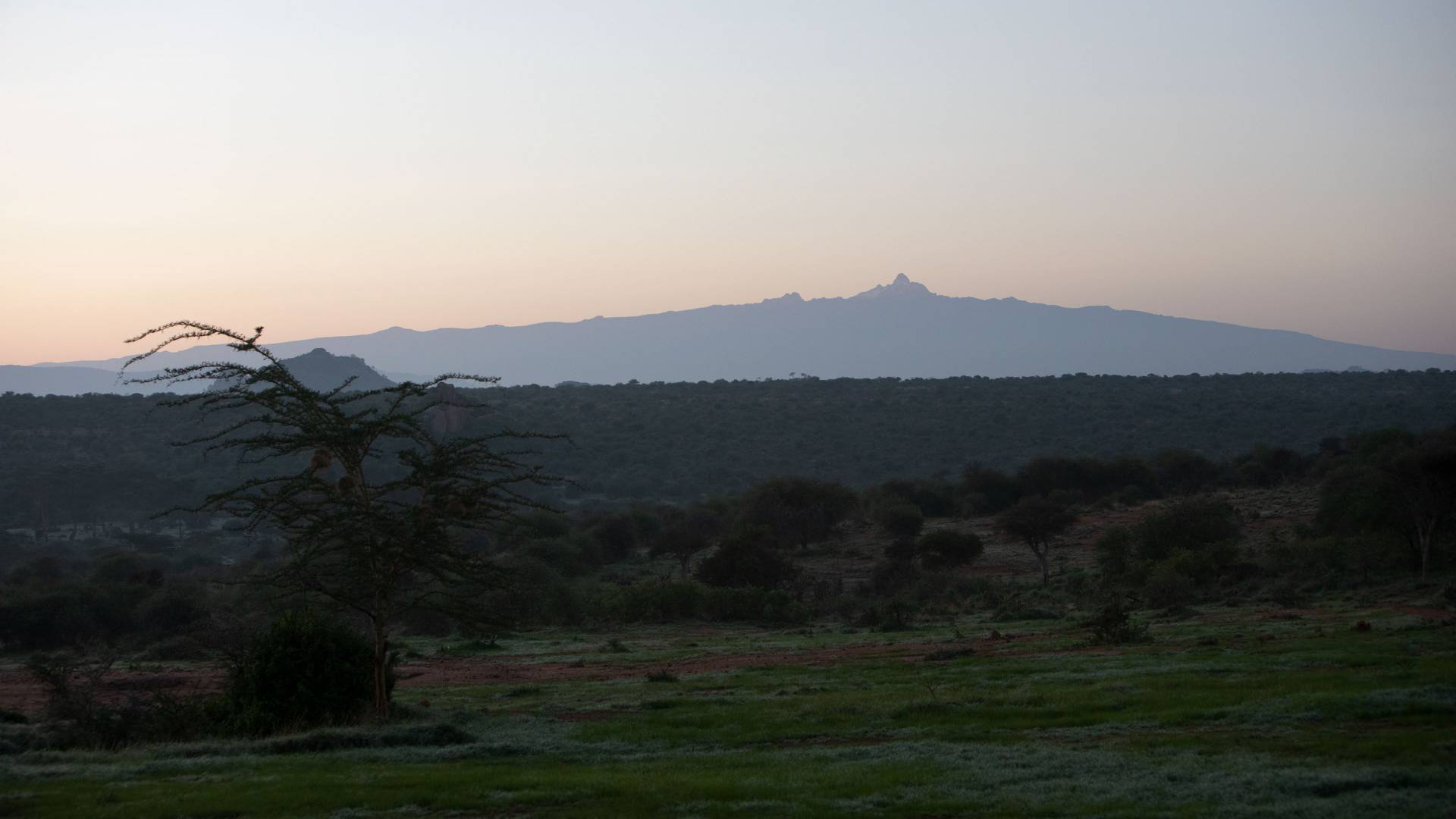 Sunrise with Mt. Mukenya in the distance