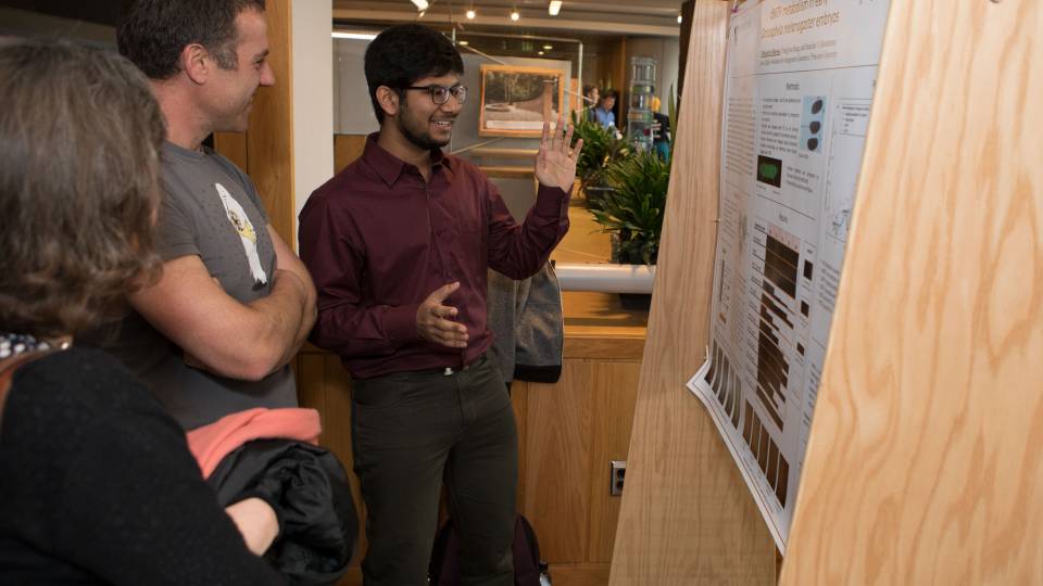 Sophomore Debopriyo Biswas presents at Princeton Research Day