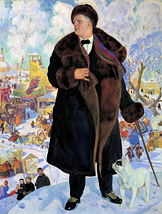Kustodiev: Portrait of Fyodor