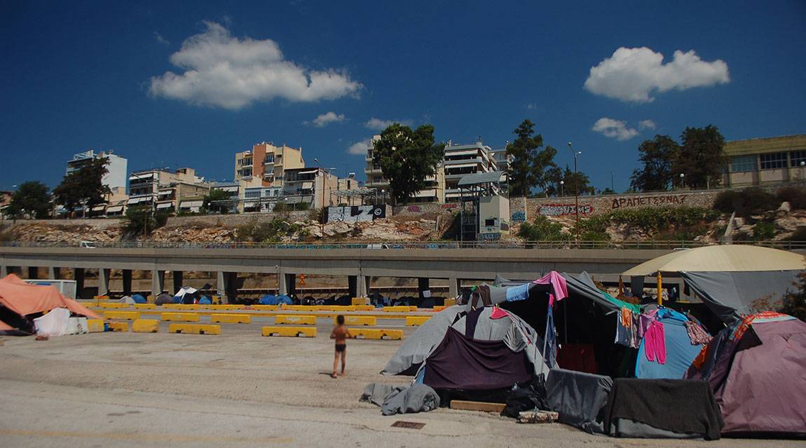 A Tale of Two Countries: Greece - makeshift refugee camp in Port of Piraeus