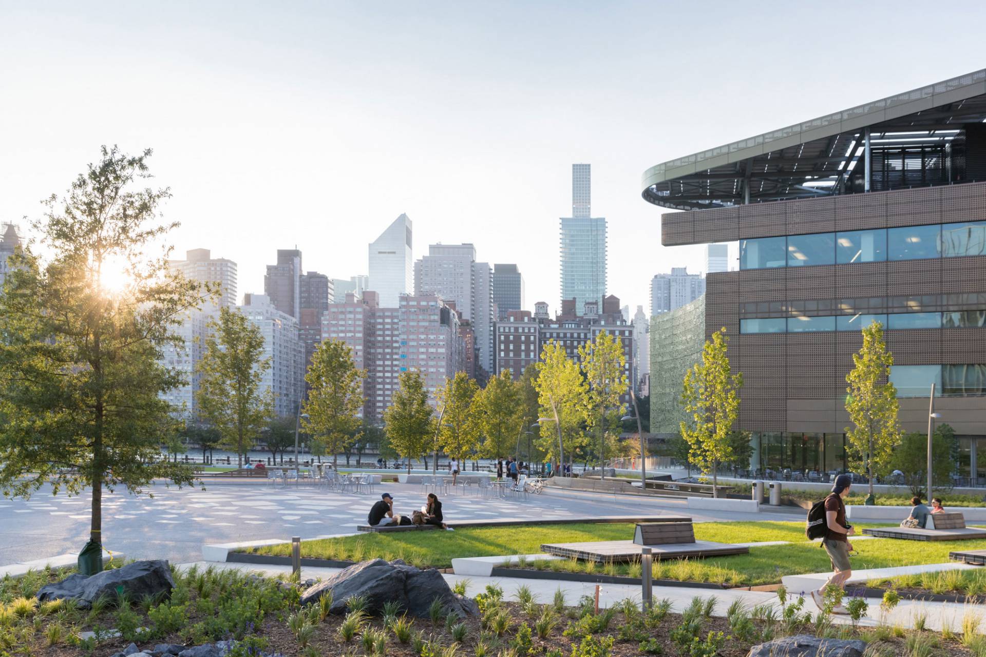 View from campus plaza at Cornell Tech Campus in New York City