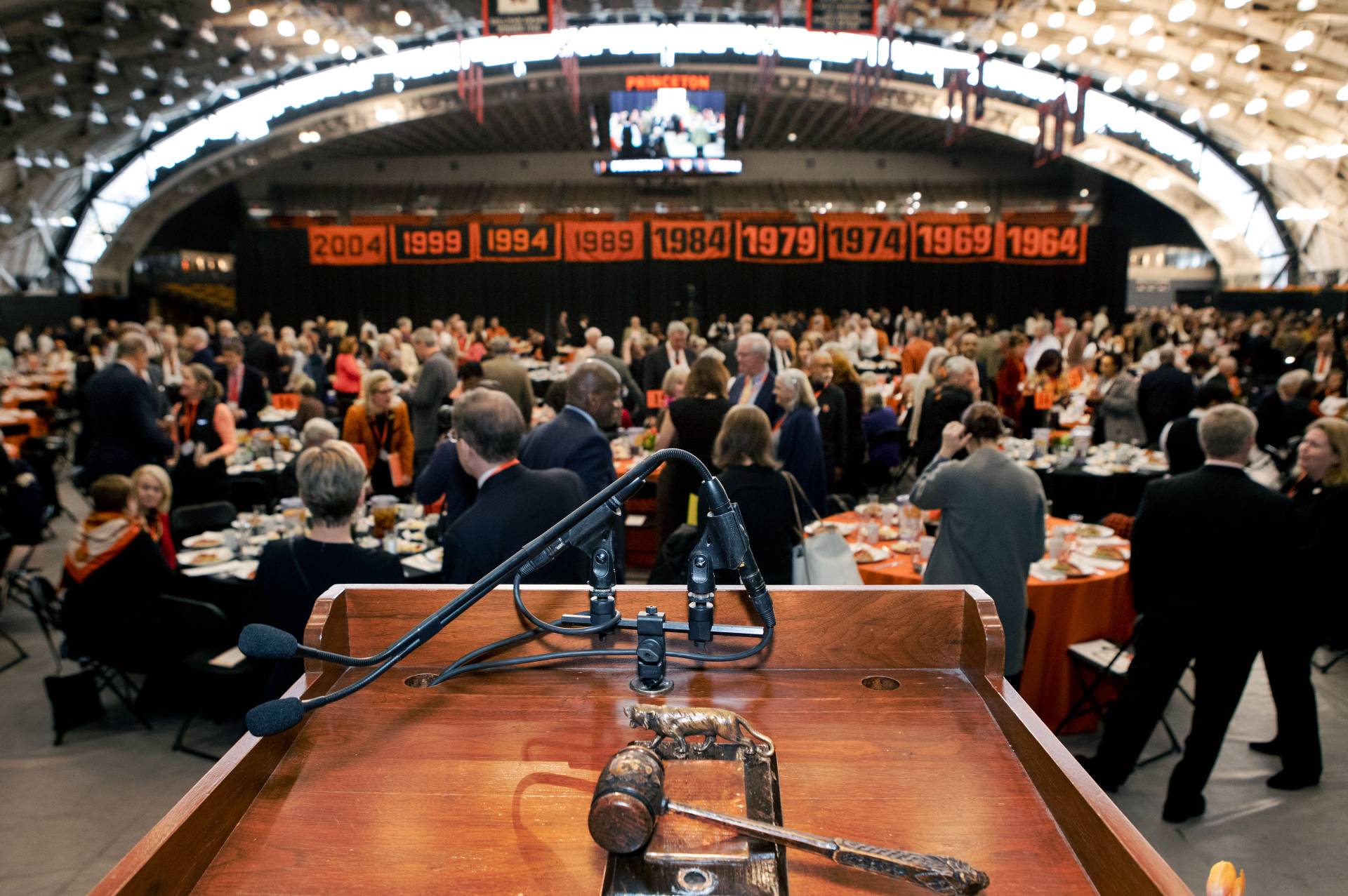 View of Alumni Day luncheon from the podium in Jadwin Gym