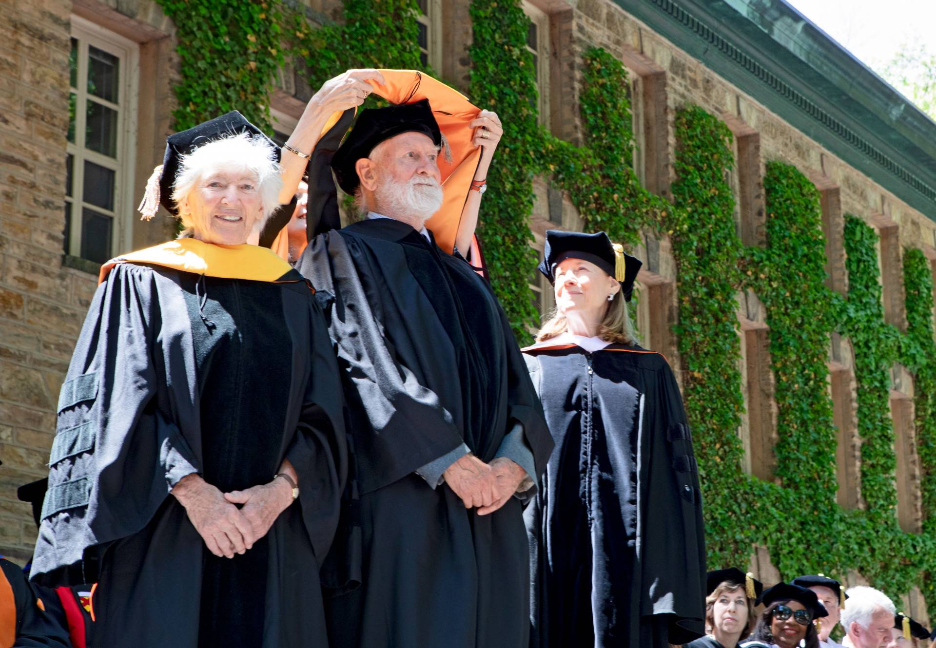 B. Rosemary Grant and Peter Grant receiving honorary degrees