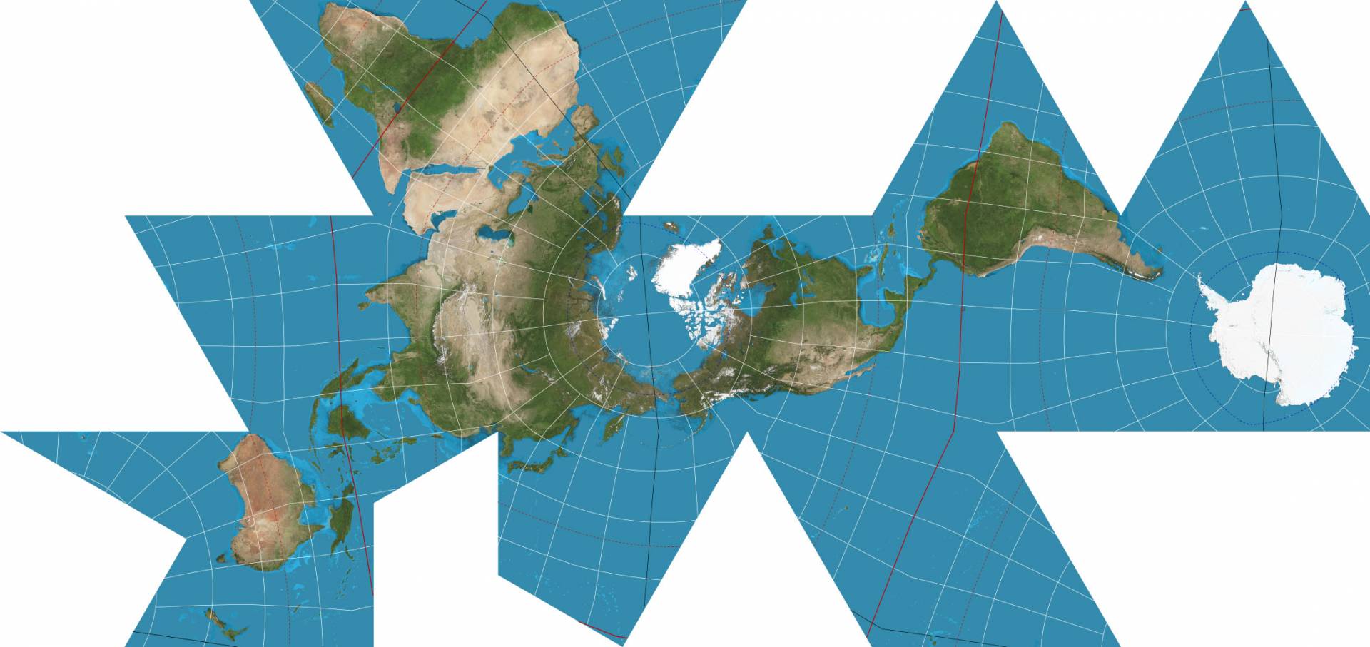 the “Dymaxion” polyhedral projection
