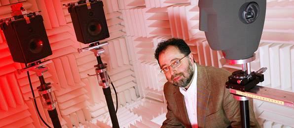 Edgar Choueiri in sound lab