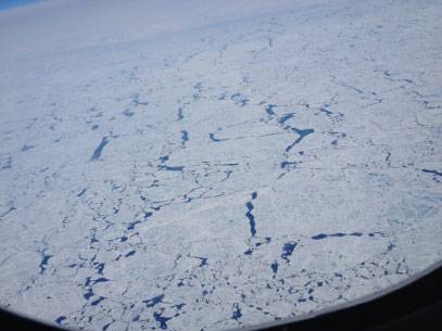 arctic ice as seen from above