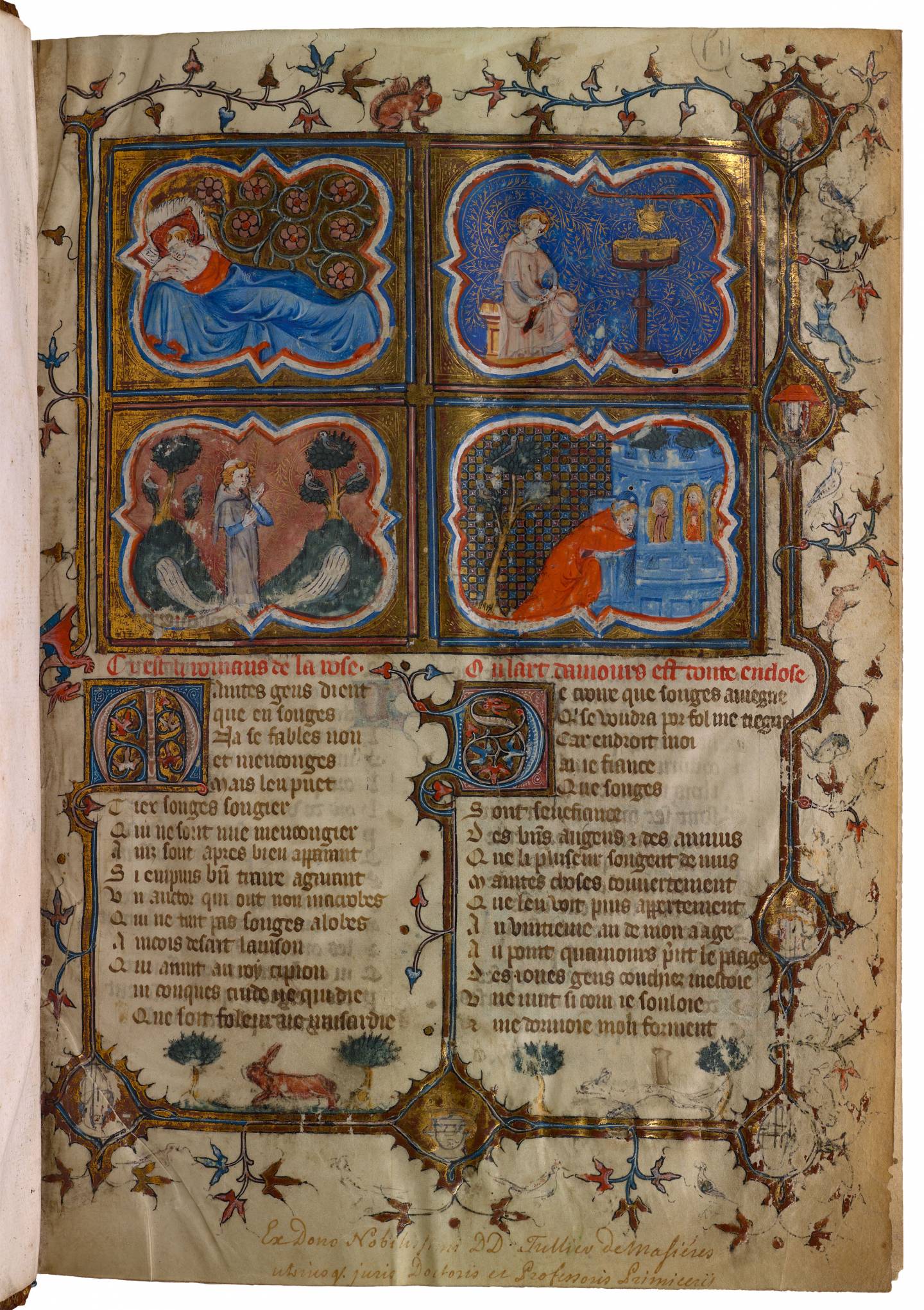 Page from ancient illuminated manuscript
