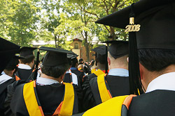 Undergraduates seated for Commencement