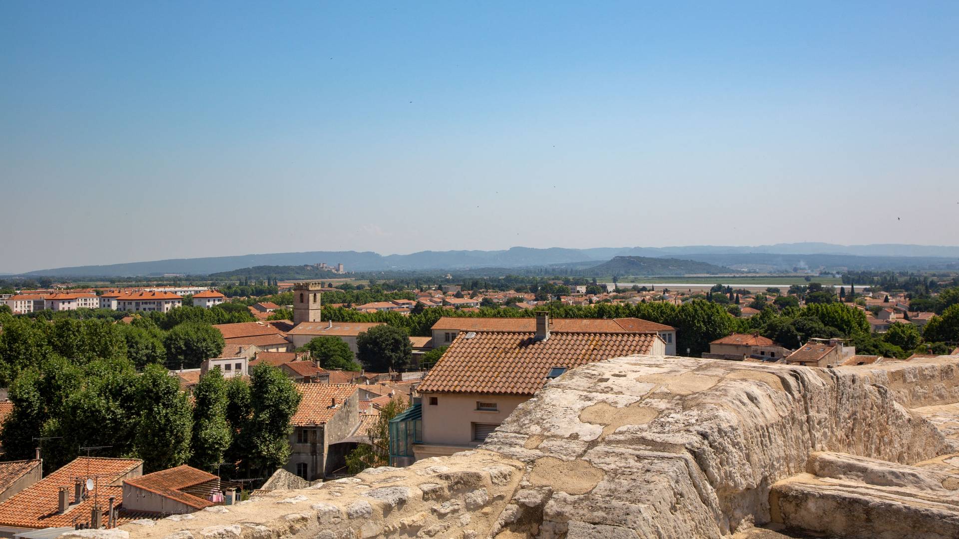 View of Arles, France from amphitheater