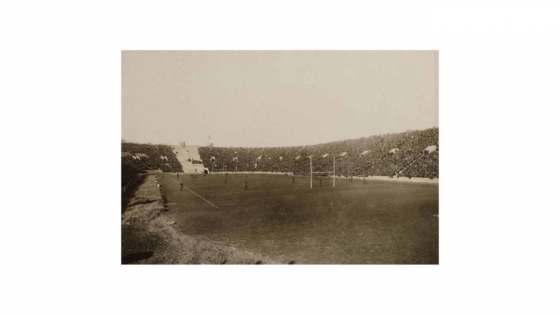 archival photo of football field