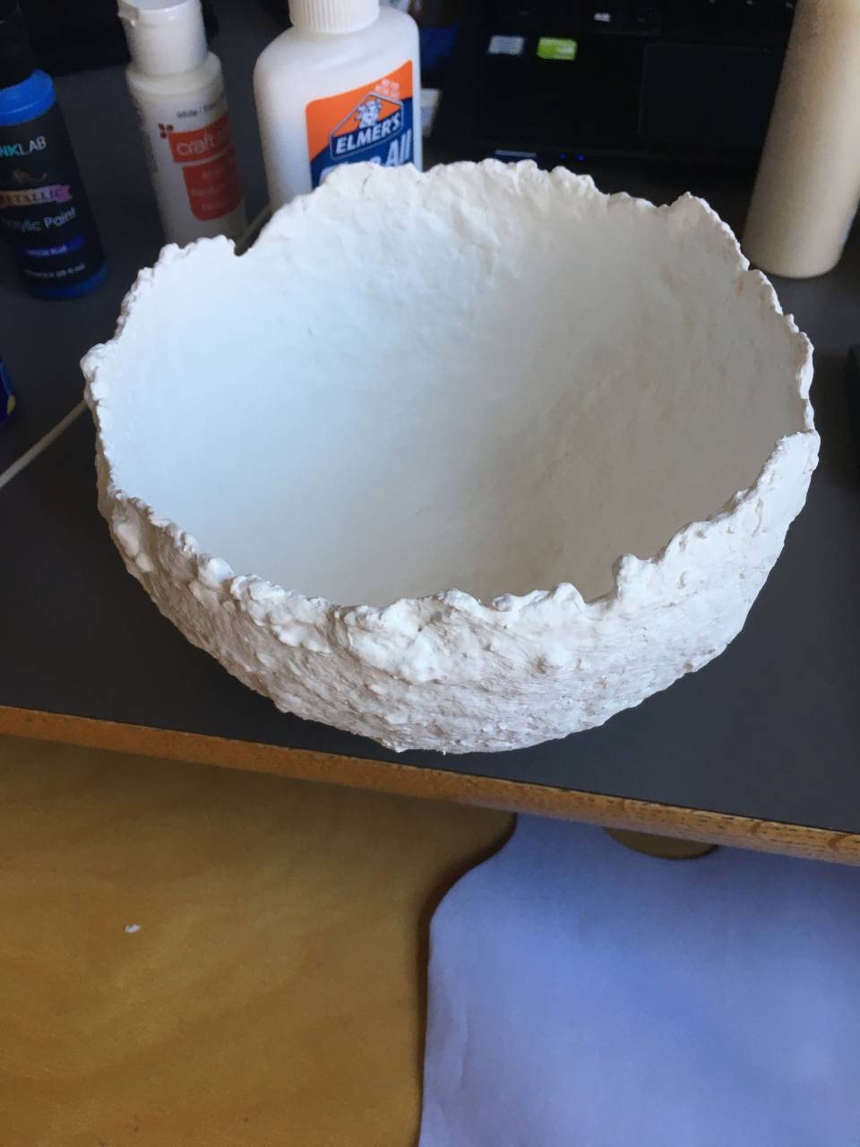 White handmade bowl