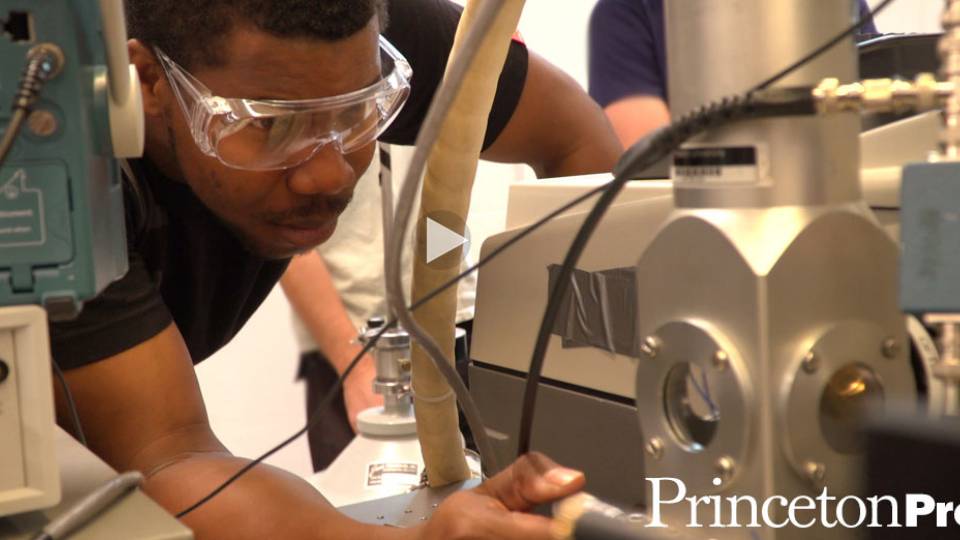 "Princeton Profiles" Akil Word-Daniels in the electrical engineering lab