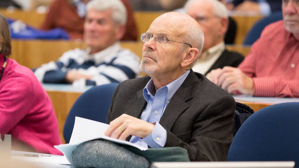 Philip Pettit listening to lecture