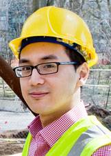 Liew on site in hardhat
