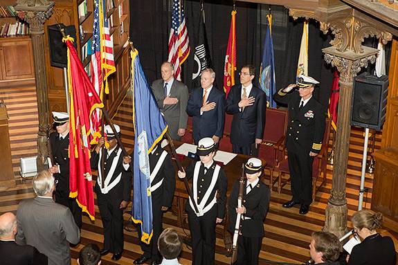 Navy ROTC ceremony