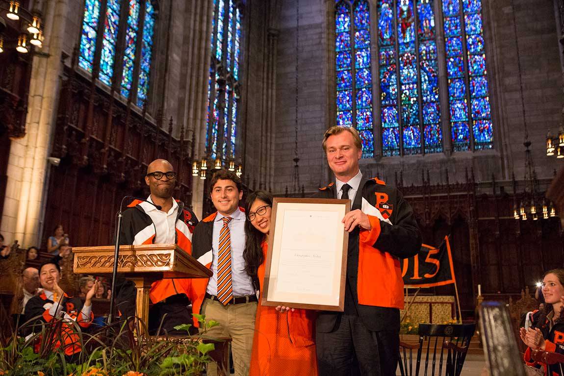 Class Day 2015 Christopher Nolan with class jacket