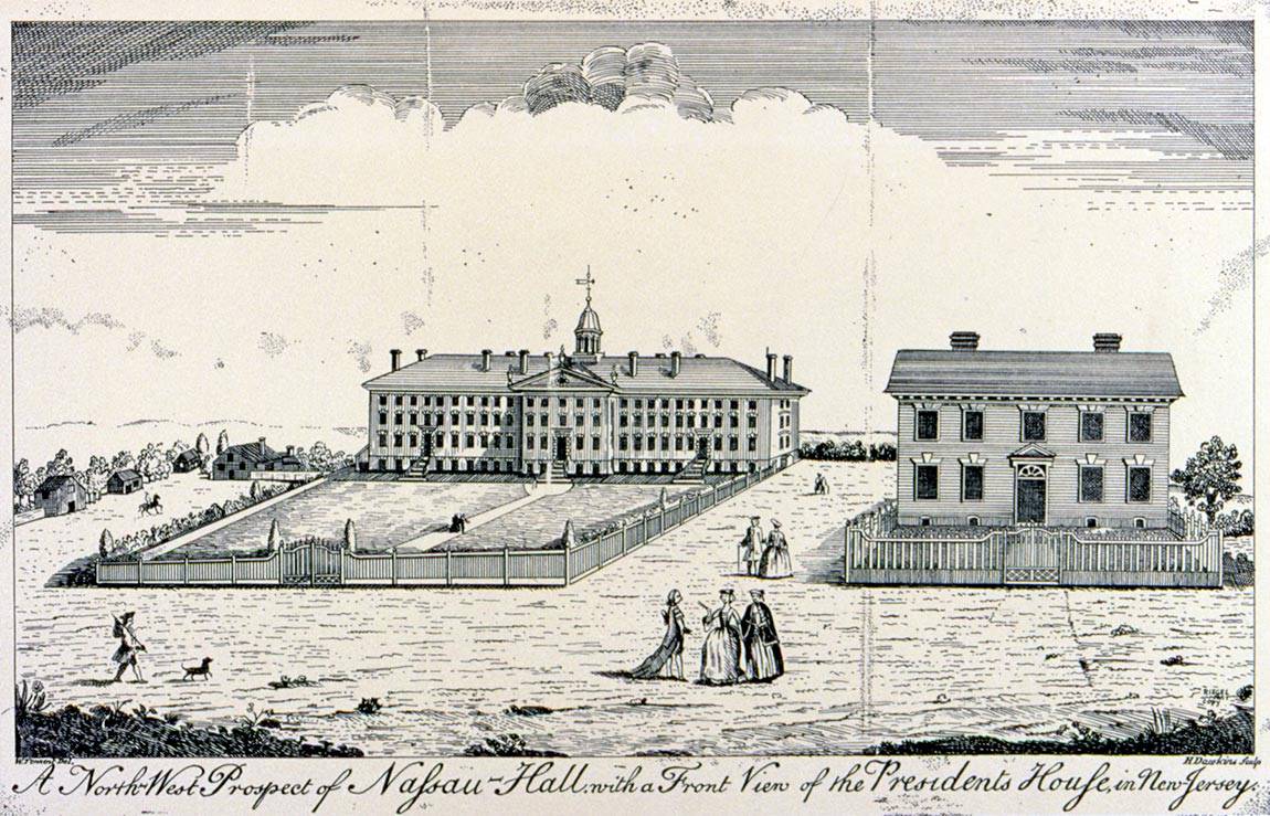 July 4 copper engraving of Nassau Hall