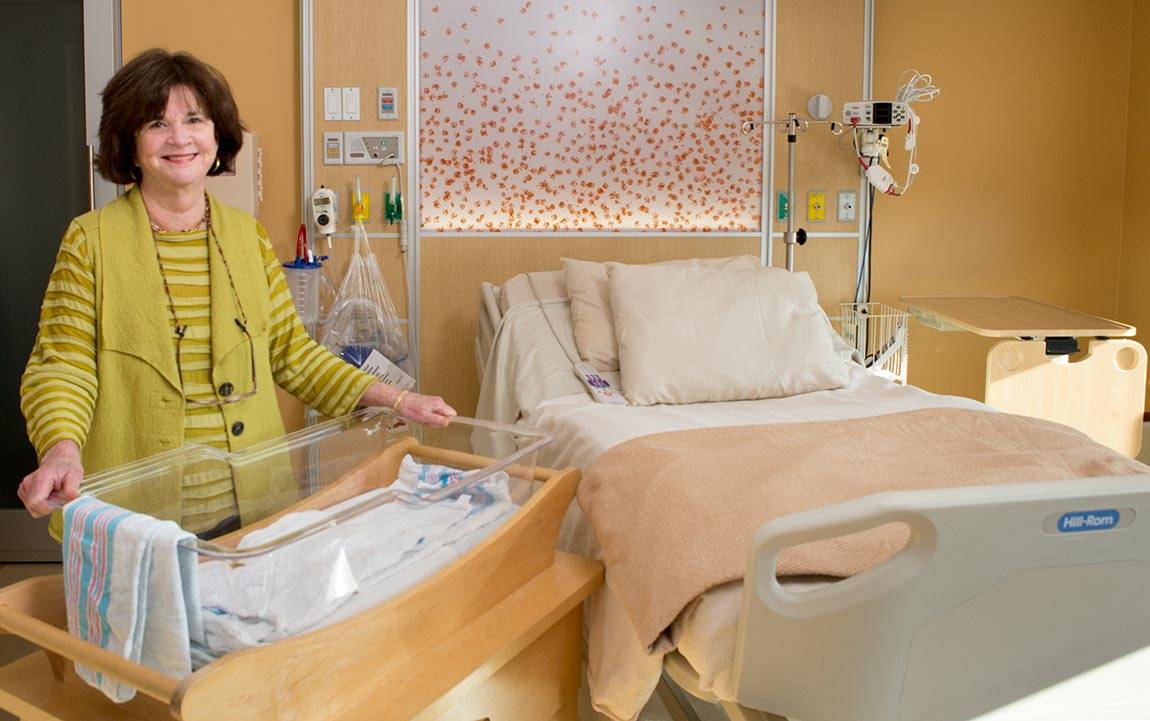 Fragile Families Professor Sara McLanahan in hospital maternity room