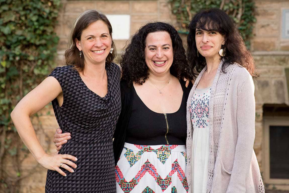 Liz Harmon, Elisabeth Camp, and Jill North