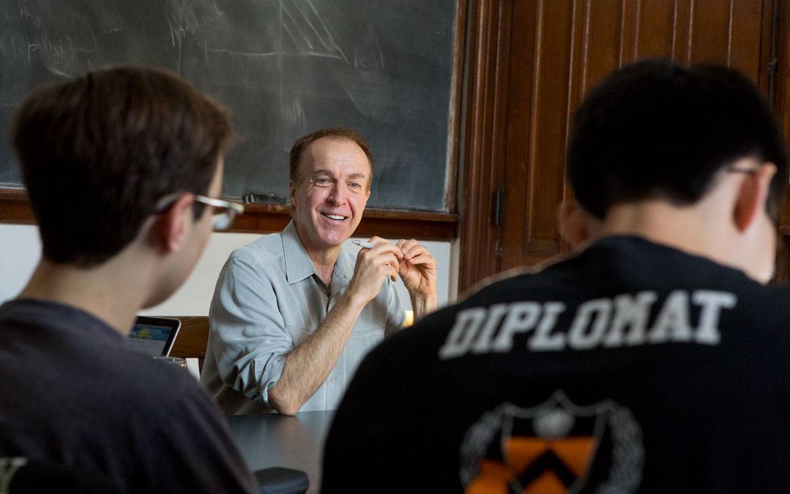 Rob Nixon, the Thomas A. and Currie C. Barron Family Professor in Humanities and the Environment and professor of English and the Princeton Environmental Institute in his class Writing the Environment Through Creative Nonfiction.