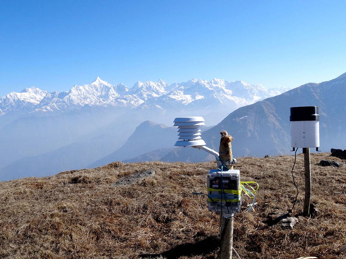 The study is among the first to specifically record temperature across different species' entire elevational ranges; previous studies had used elevation as an unreliable proxy for temperature, the researchers said. The researchers spent months at a time trekking across the Himalayas carrying camping and scientific equipment to set up data loggers such as those above, which recorded temperature and precipitation at the summit of Chuli Peak in Askot Wildlife Sanctuary, India