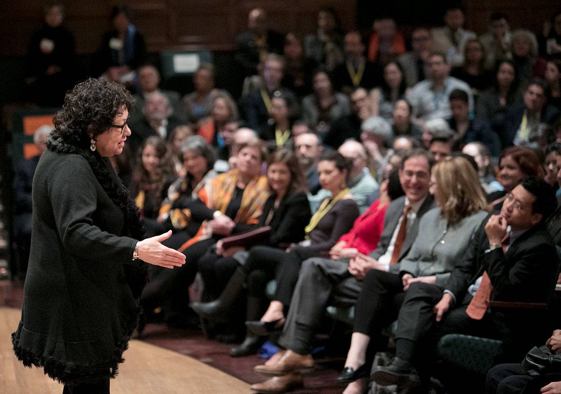 Adelante Tigres Conference: Sonia Sotomayor addressing audience at Alexander Hall