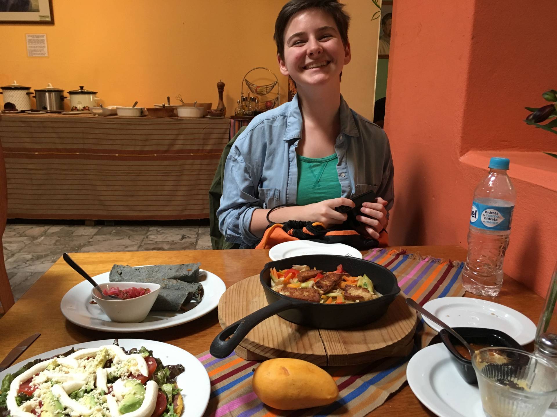Kelly McCabe eating in San Cristobal de las Casas