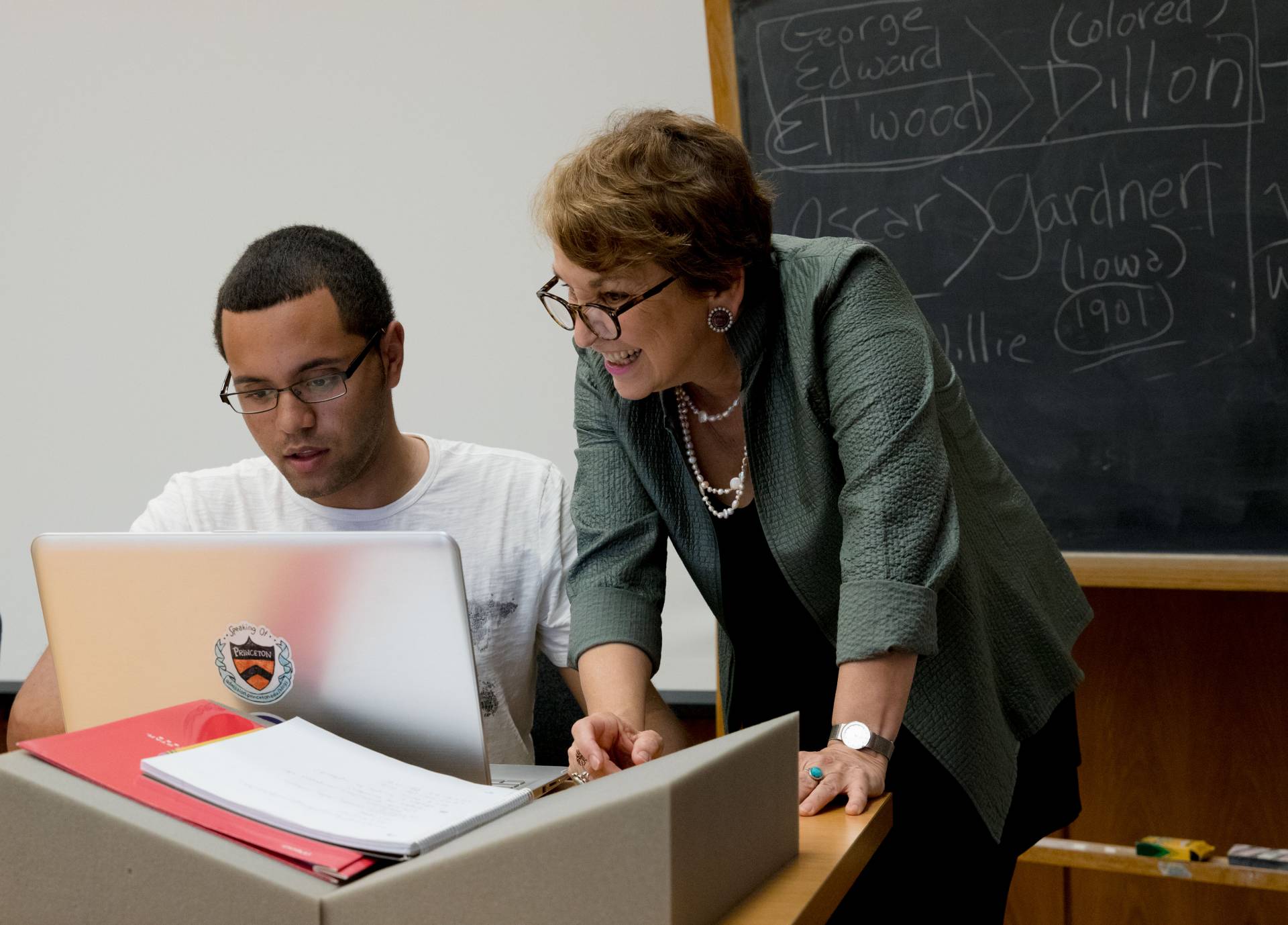 Professor Martha Sandweiss with student, Maximo De La Cruz Jr.