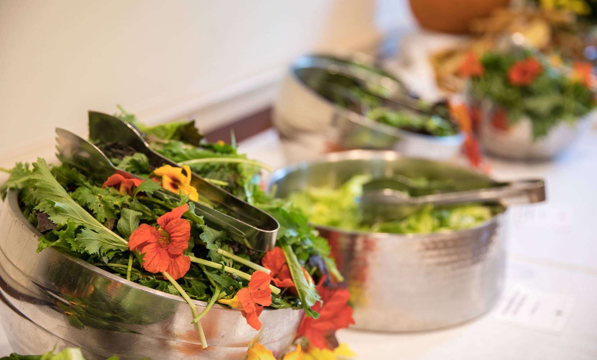 Edible flowers and greens from Vertical Farming and Forbes Garden