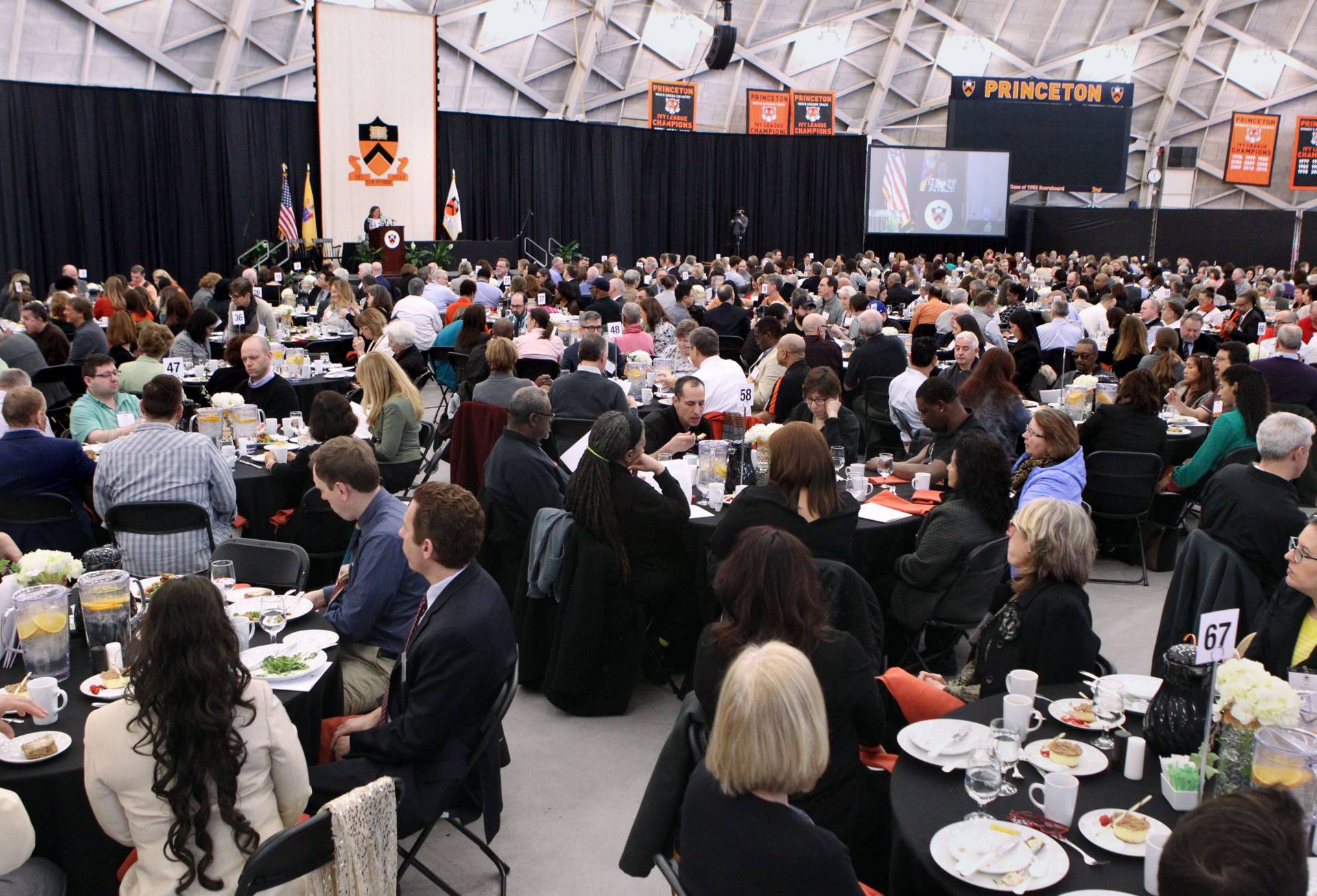 Staff recognition luncheon in Jadwin Gym