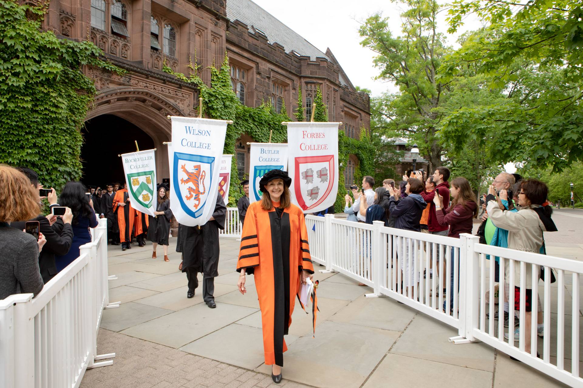 Baccalaureate ceremony procession through Johnson Archway