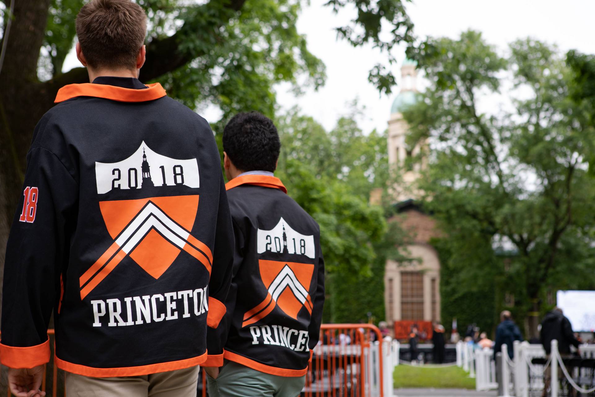 Back of Princeton Class of 2018 jackets