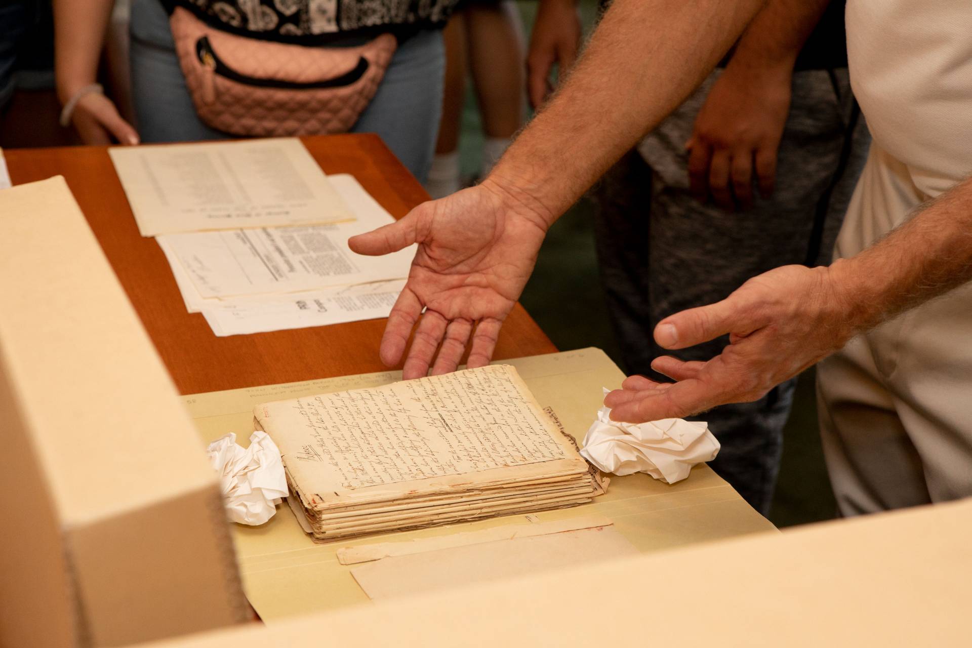 Original papers belonging to John Witherspoon on display
