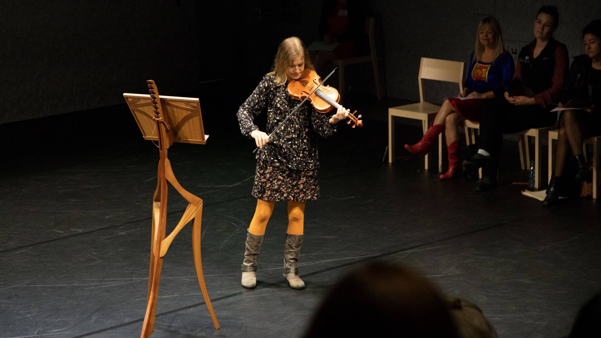 Amy Zaker playing the violin