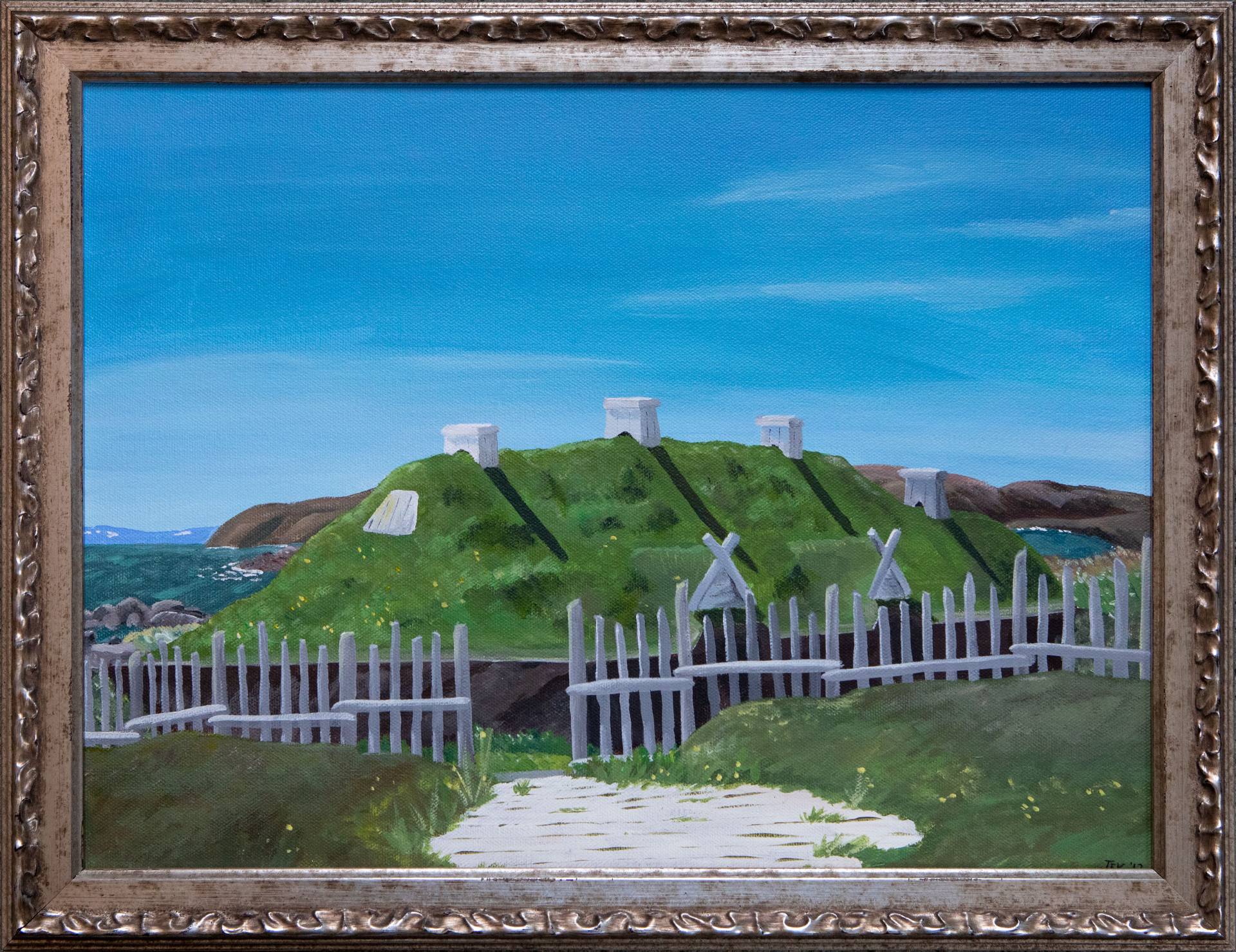 Painting of Newfoundland village