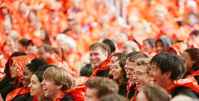Laughter in the audience