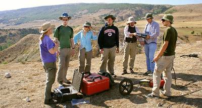 members of the Avkat Project geophysics survey team 