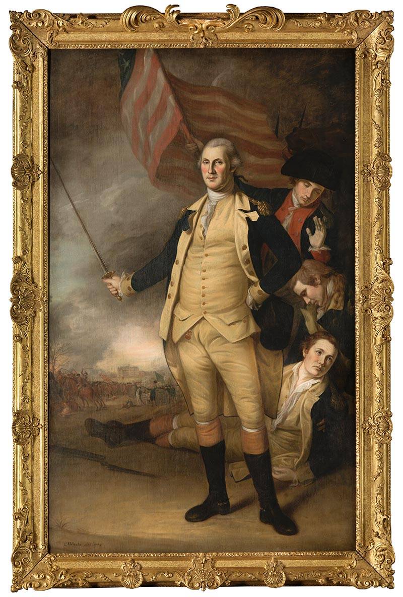 July 4 Peale portrait of George Washington