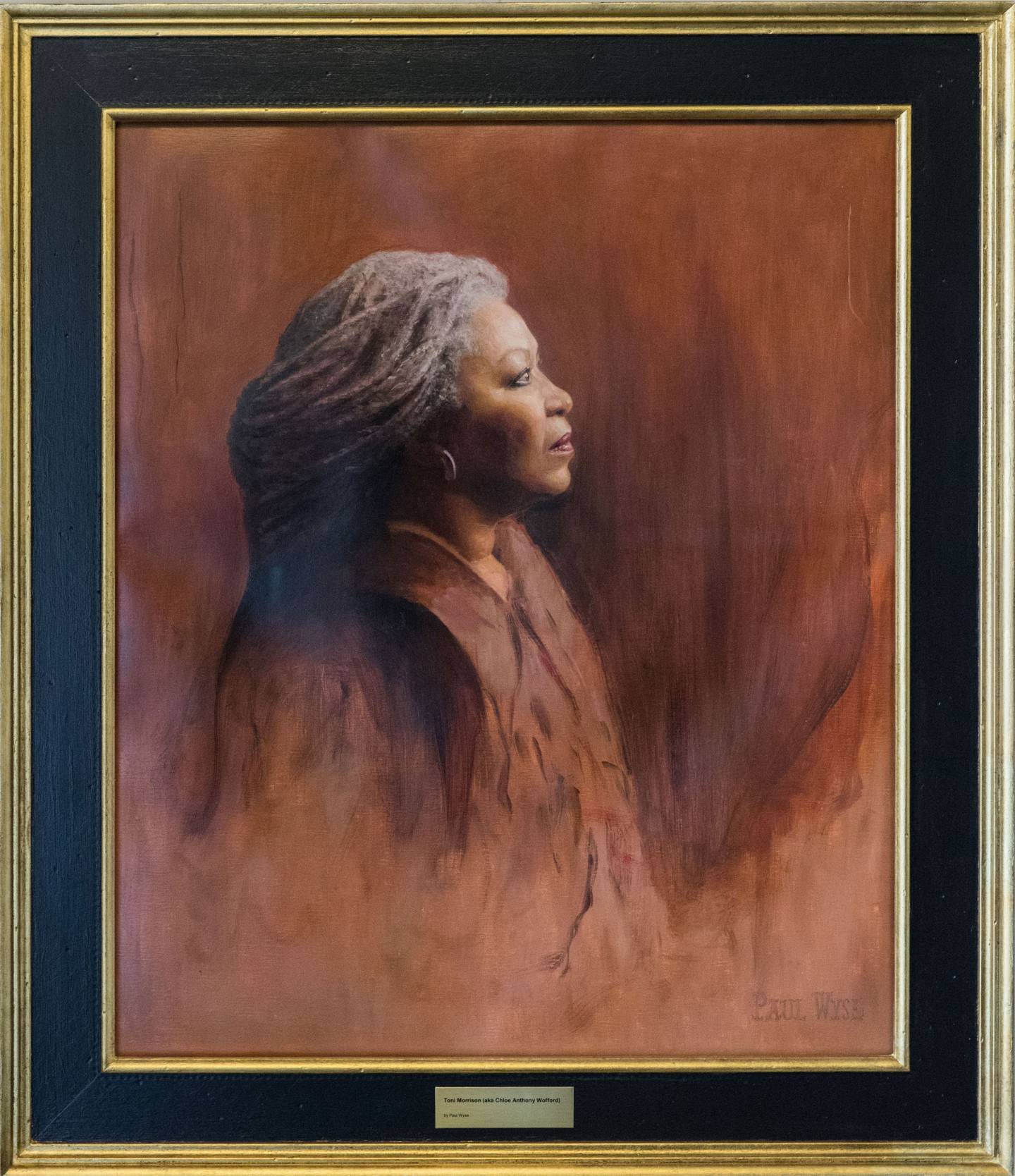 Framed portrait of Toni Morrison by Paul Wyse