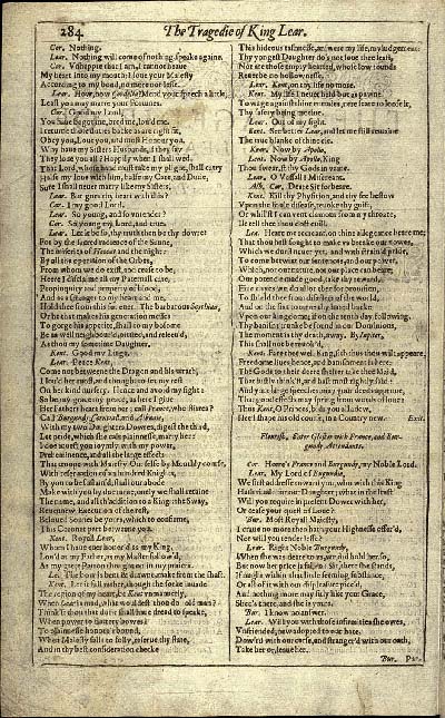 Folio King Lear Page 1