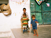 Children standing nearby