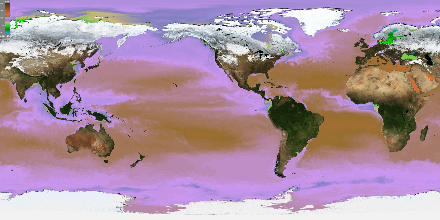 Sea surface
      salinity