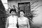 Sandra and mother 1956