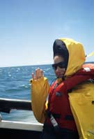 Mindy on the Aqua Taxi 