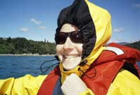 Mindy on the Aqua Taxi