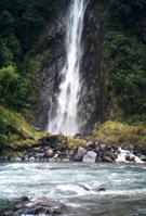Roadside waterfall
