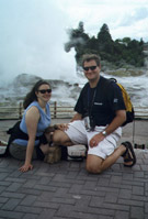 Mindy and Rich at Pohutu Geyser