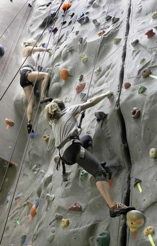 Outdoor Action Rock Climbing