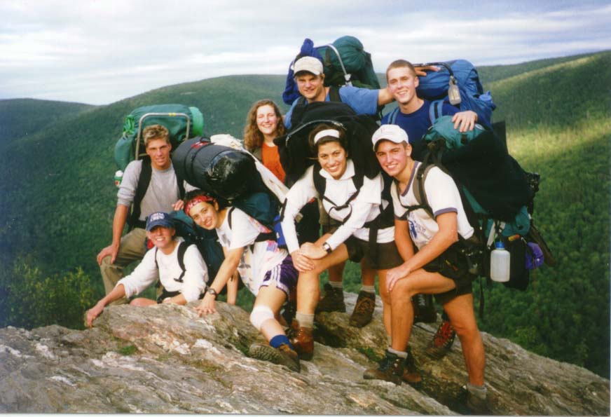 backpacking group